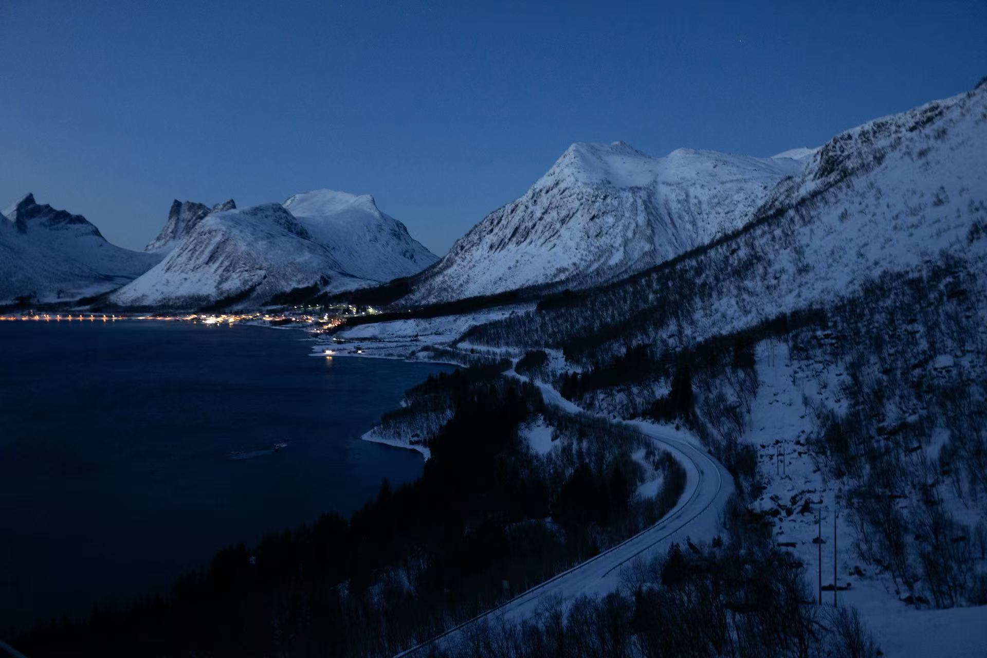 Coastal road through the fjords