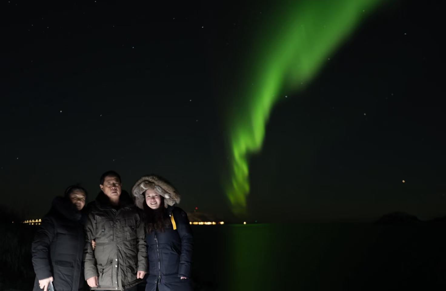 Quiet Arctic night by the water